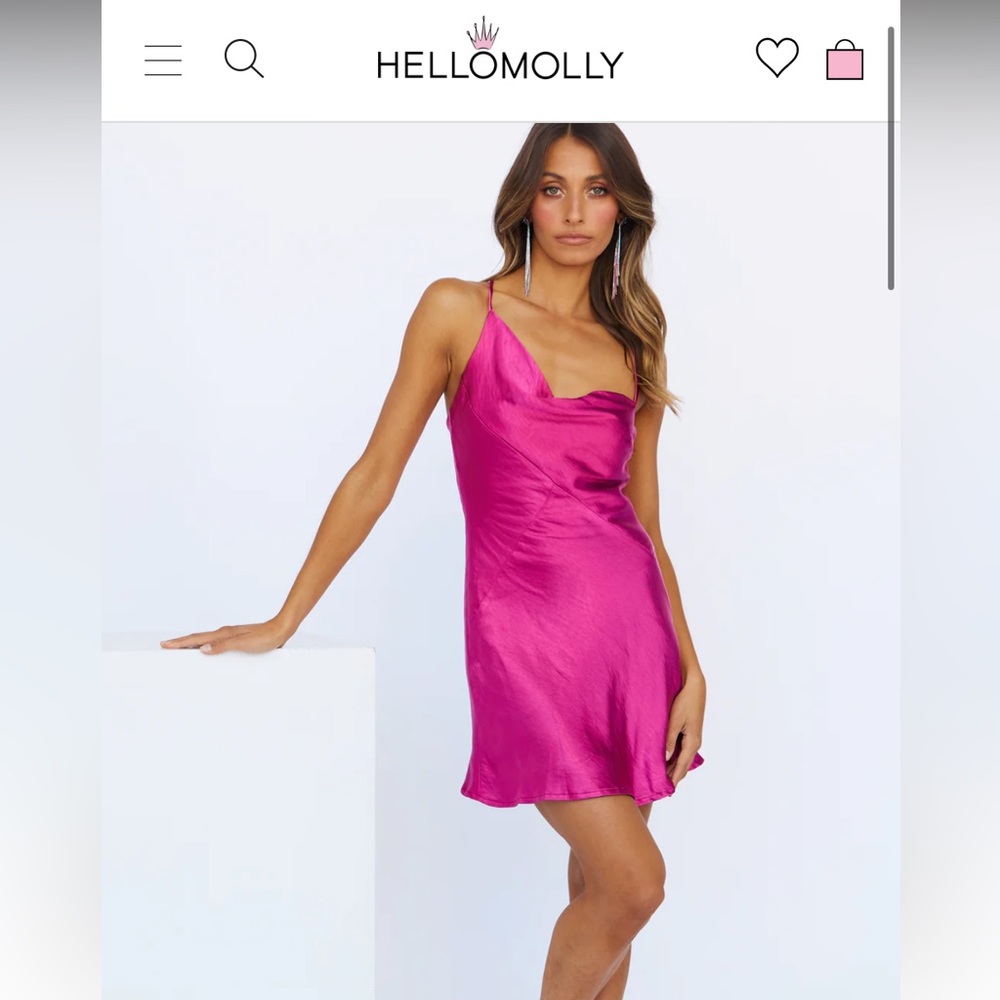 hello molly desert love mini dress, fuchsia, size: medium